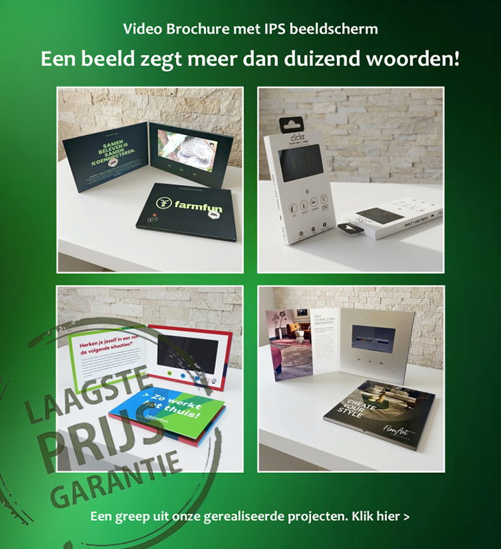 Video Brochures met beeldschermvierkant