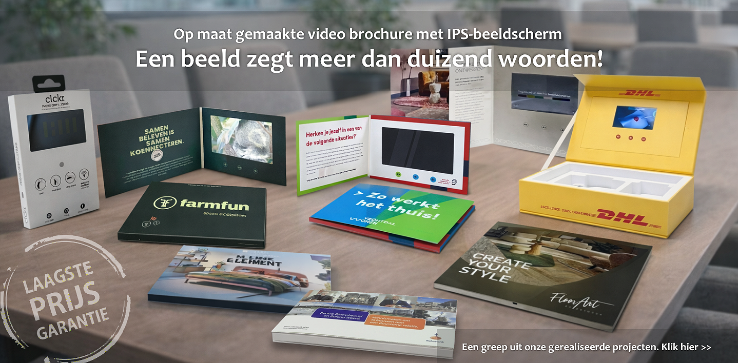 Video Brochures met IPS beeldscherm